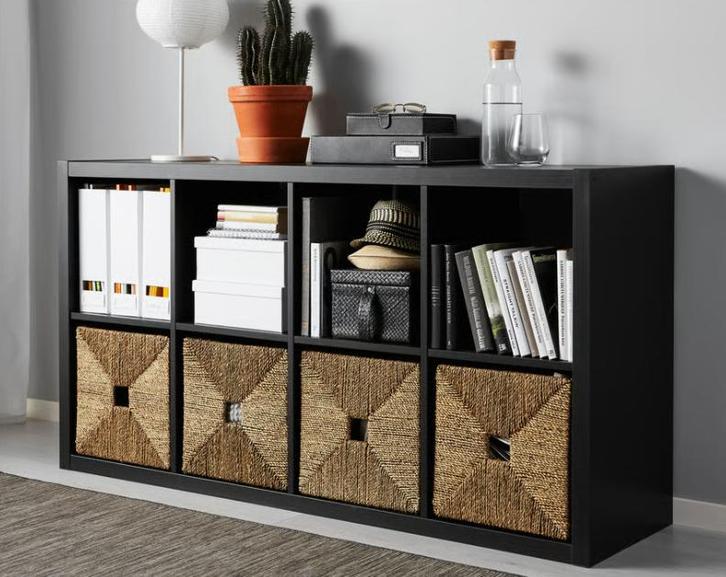 KNIPSA Mand, zeegras voor kast IKEA bruin, Huis en Inrichting, Woonaccessoires | Schalen en Manden, Zo goed als nieuw, Mand, Vierkant