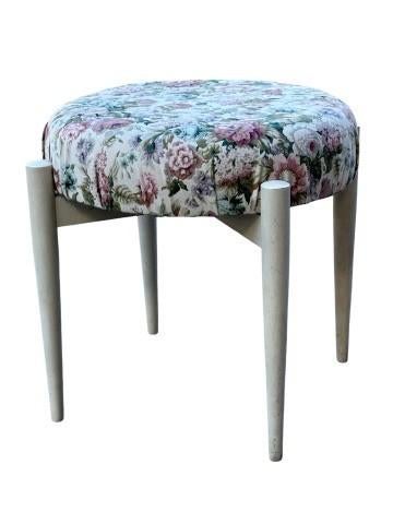Vintage Krukje Jaren 60 Bloemenmotief Ottoman