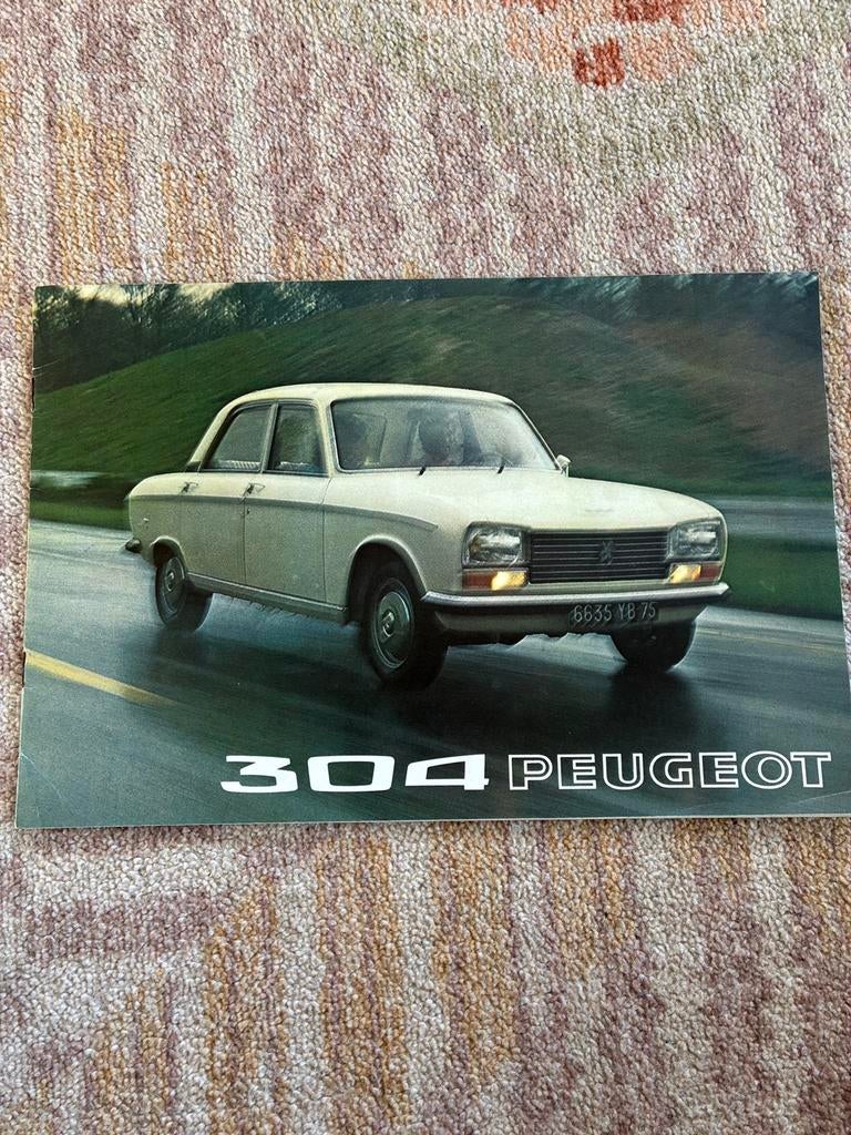 1973 Peugeot 304 brochure, Ophalen of Verzenden, Zo goed als nieuw, Peugeot