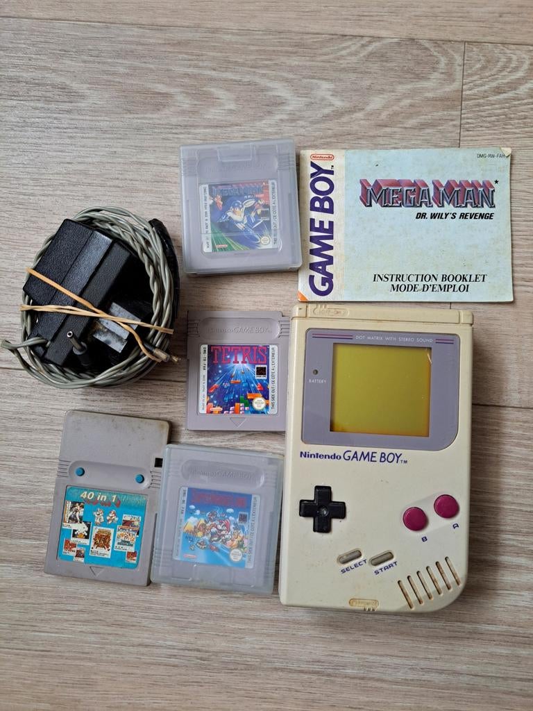 Nintendo Game Boy DMG-01 (1989) met 4 games en boekje, Ophalen of Verzenden