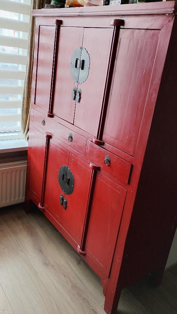 Antieke Chinese bruids kast met koperbeslag, Ophalen of Verzenden