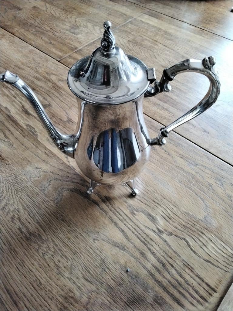 Vintage verzilverde theepot, Antiek en Kunst, Ophalen