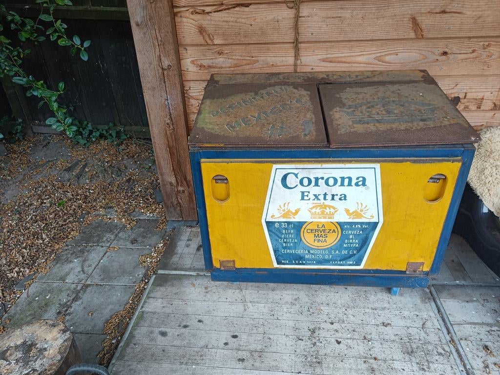 Vintage corona koelkist, Ophalen of Verzenden, Gebruikt, Metaal, Overige typen