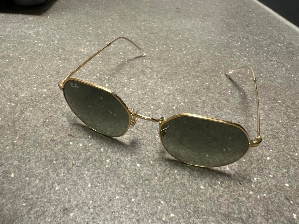 Ray-Ban arista gold met groene vintage kleur, Gebruikt, Zonnebril, Geel, Ophalen of Verzenden