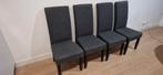 Mooie donkergrijze eetkamerstoelen (4 stuks), Ophalen, Gebruikt, Vier, Stof