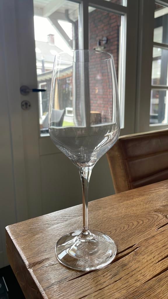 6 rode wijnglasen Valverde Boheems kristal, Ophalen of Verzenden, Nieuw, Overige typen