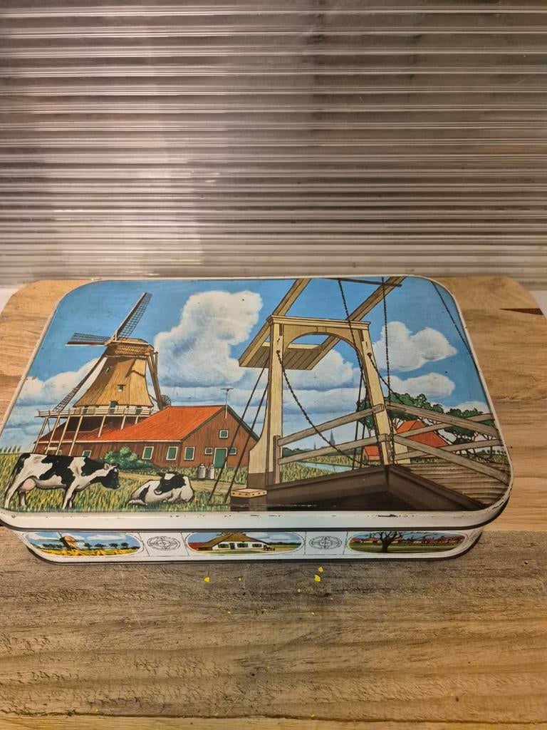 Verkade blik, Verzamelen, Blikken, Ophalen of Verzenden, Gebruikt, Koek(jes), Verkade