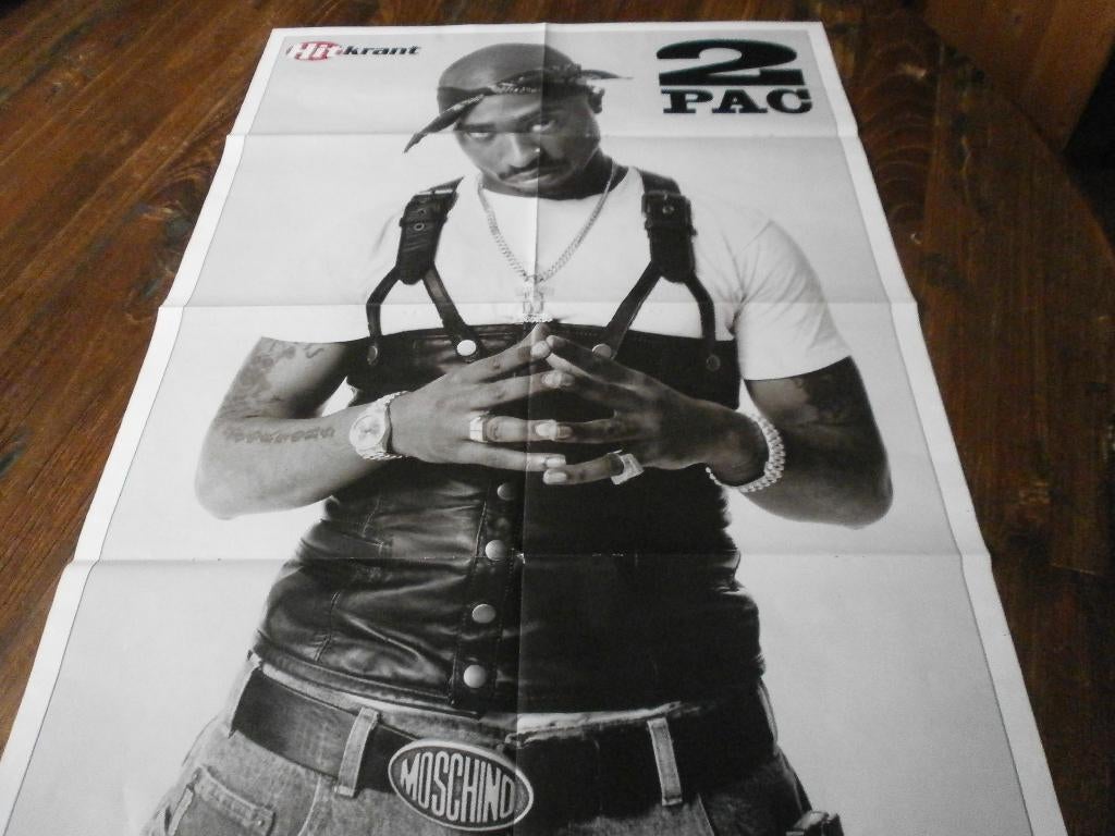 xl poster 2 Pac.  Tupac Shakur., Verzenden, Zo goed als nieuw, A1 t/m A3, Muziek
