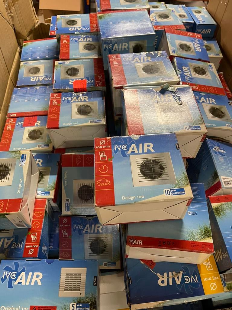 Toilet en badkamer ventilator afzuiger 100 en 125 mm nieuw, Doe-het-zelf en Verbouw, Ventilatie en Afzuiging, Nieuw, Ventilator