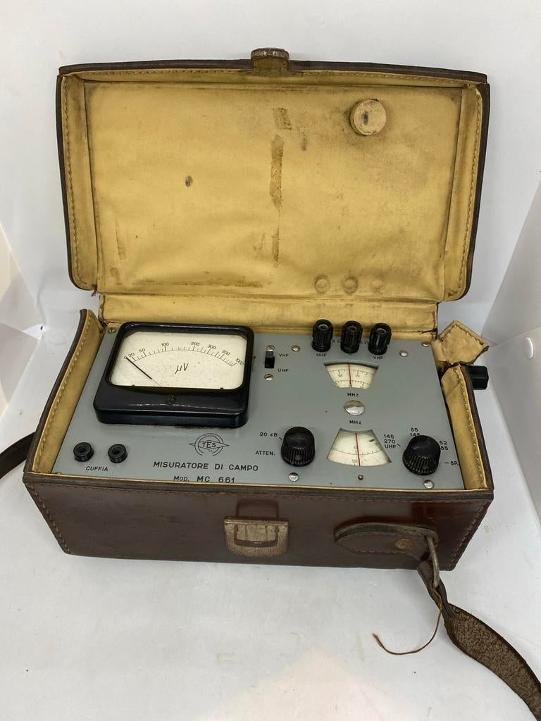 Vintage TES MC 661 C Veldsterktemeter - Italiaans, Ophalen of Verzenden