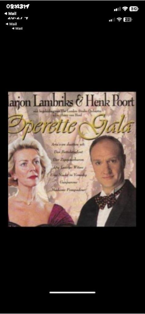 Marjon Lambriks & Henk Poort - Operette Gala CD, Cd's en Dvd's, Cd's | Klassiek, Zo goed als nieuw, Ophalen of Verzenden