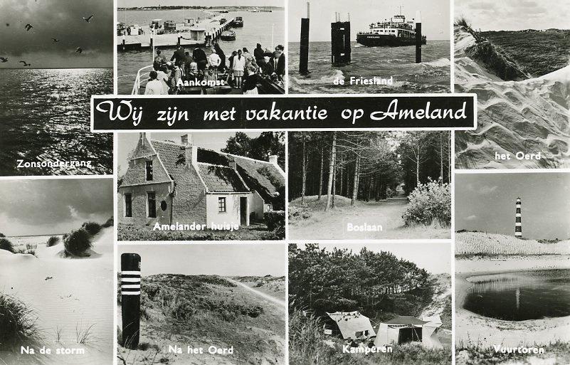 AMELAND – Meerluik Vakantie op Ameland 1962 (VK493), Verzenden, 1960 tot 1980, Gelopen, Waddeneilanden