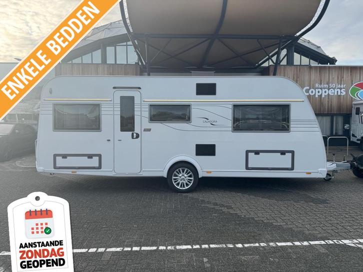 Tabbert Cazadora 550 E 2025 MEGA KORTING € 5630,-!!, Caravans en Kamperen, Caravans, Bedrijf, tot en met 4, 1250 - 1500 kg, Standaardzit