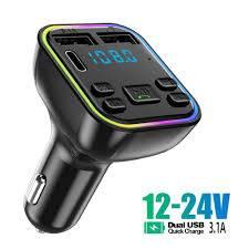 Bluetooth 5.0 FM Transmitter Car Charger Dual USB 3.1A TypeC, Ophalen, Nieuw