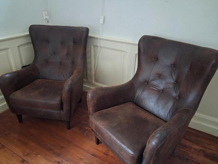 oorfauteuils, Huis en Inrichting, Fauteuils, Gebruikt, Stof, 50 tot 75 cm, 75 tot 100 cm, Ophalen