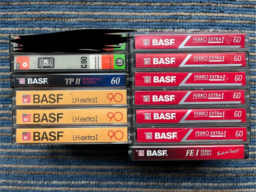 11 x BASF cassettes, Cd's en Dvd's, Cassettebandjes, Ophalen of Verzenden, Zo goed als nieuw, Overige genres, 2 t/m 25 bandjes
