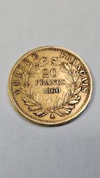 Gouden 20 francs 1860 napoleon, Ophalen of Verzenden, Frankrijk, Goud