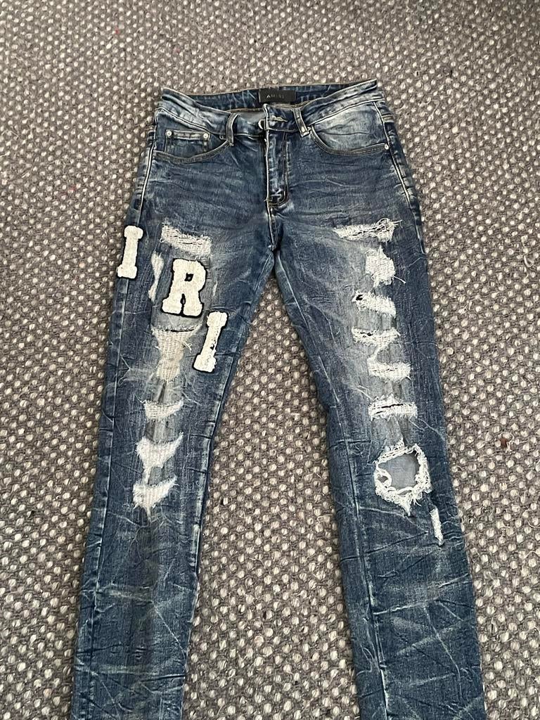Amiri jeans maat S, Ophalen, Gedragen, Blauw, W32 (confectie 46) of kleiner
