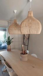 Rotan lampen 2 stuks, Huis en Inrichting, Ophalen, Zo goed als nieuw, Minder dan 50 cm
