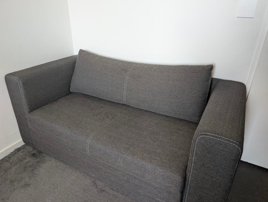 Comfortabele 2-persoons slaapbank van IKEA, Gebruikt, Tweepersoons, Grijs, 140 cm