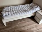 Ikea Malm 90x200cm (eenpersoonsbed) wit met lades, Huis en Inrichting, Slaapkamer | Bedden, Ophalen, 90 cm, Eenpersoons, Wit