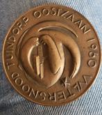 Bronzen penning Watersnood Tuindorp Oostzaan 1960 Amsterdam, Ophalen of Verzenden, Brons, Nederland