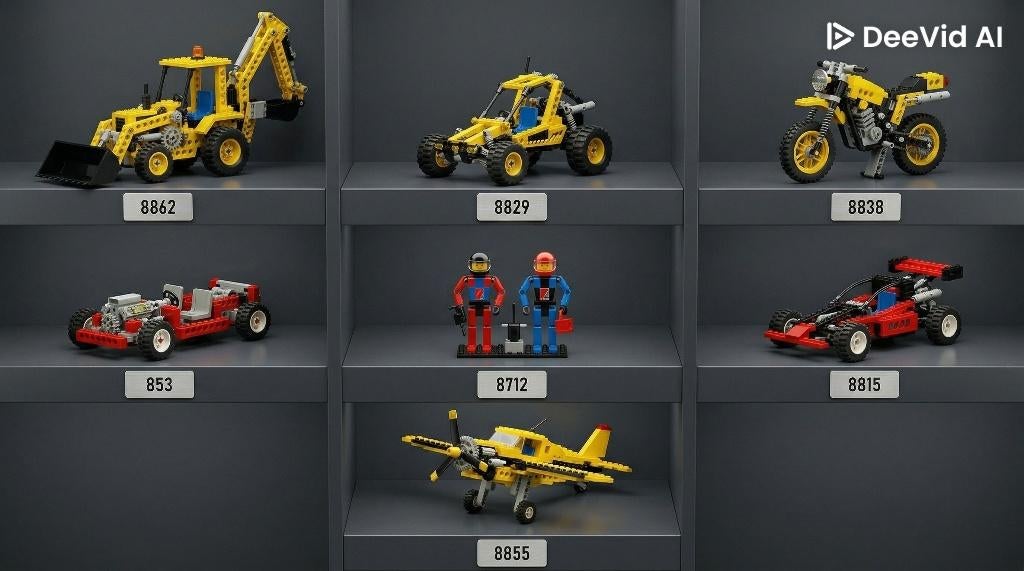 verzameling Vintage LEGO Technic - 7 sets (compleet!), Ophalen of Verzenden, Gebruikt, Complete set, Lego