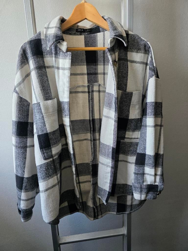 Zwart Wit geblokt vest van Shein, Ophalen of Verzenden, Zo goed als nieuw, Zwart