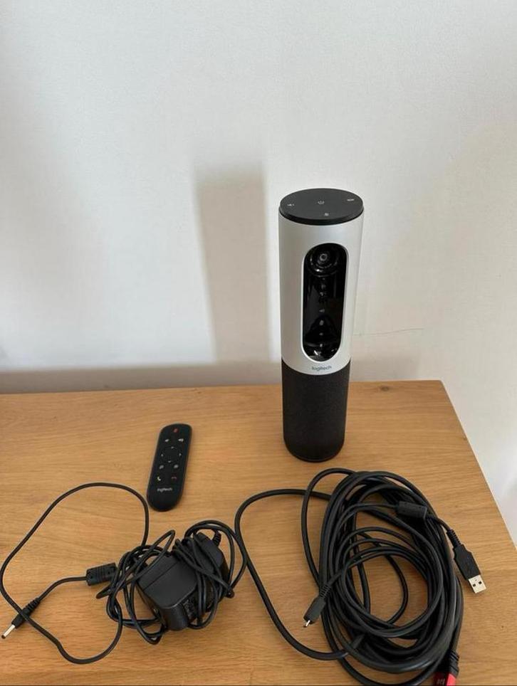 Nette Logitech ConferenceCam Connect inclusief Koffer, Computers en Software, Webcams, Zo goed als nieuw, Bedraad, ChromeOS, MacOS