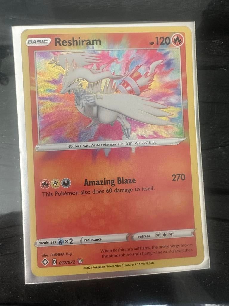 Pokémon kaart Reshiram 017/072, Hobby en Vrije tijd, Verzamelkaartspellen | Pokémon, Ophalen of Verzenden, Nieuw, Losse kaart