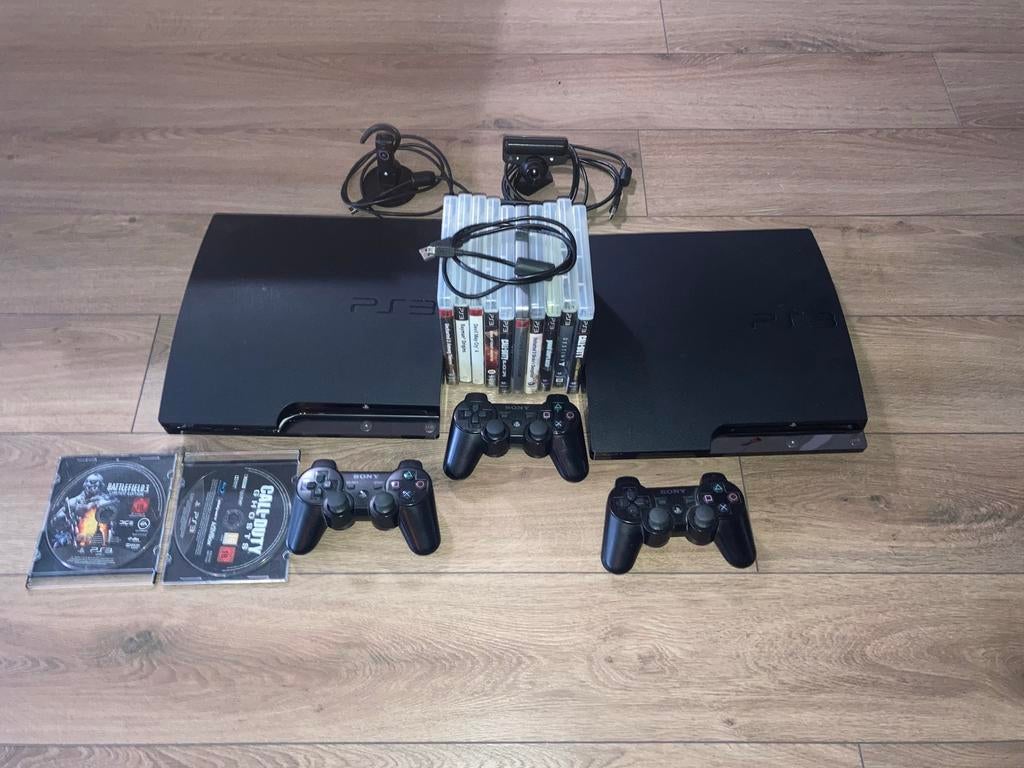 2x playstation 3, Ophalen, Gebruikt, Met 2 controllers, Met harde schijf