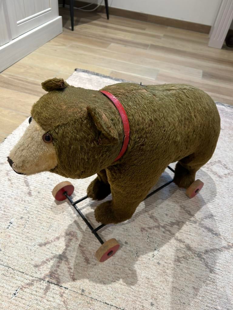 prachtige vooroorlogse antieke steiff beer met lange F, Antiek en Kunst, Verzenden