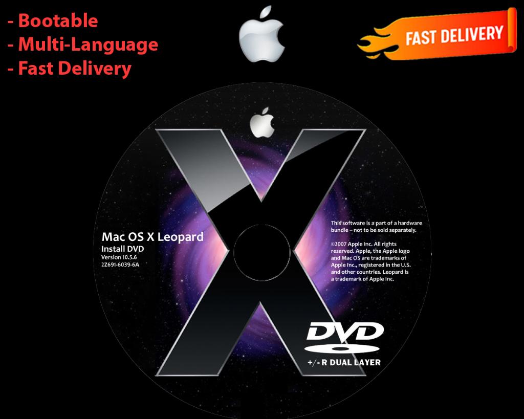 Installeer OS X Leopard 10.5.6 via DVD, Intel PowerMac G4 G5, Ophalen of Verzenden, Nieuw, MacOS