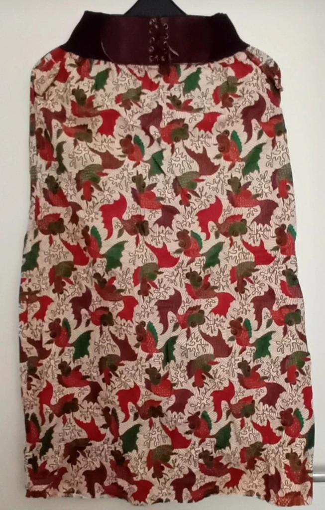 Unieke Batik Rok met Kleurrijke Print, Maat 38/40 (M), Overige kleuren, Ophalen of Verzenden, Gedragen