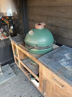 Big Green Egg Large met onderstel, Tuin en Terras, Houtskoolbarbecues, Ophalen of Verzenden, Gebruikt, Met accessoires