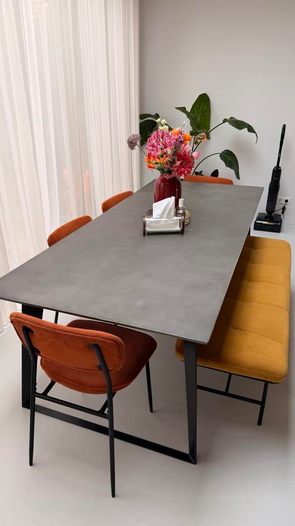 Moderne eettafel voor 6-8 personen, Huis en Inrichting, Tafels | Eettafels, Ophalen, 50 tot 100 cm, Zo goed als nieuw, Vijf personen of meer