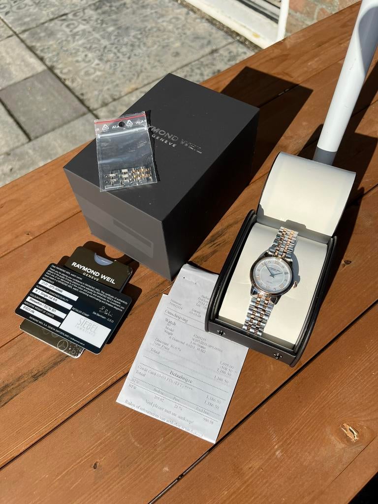 Raymond Weil Maestro Swiss Automatic Diamonds 31mm, Staal, Staal, Polshorloge, Zo goed als nieuw