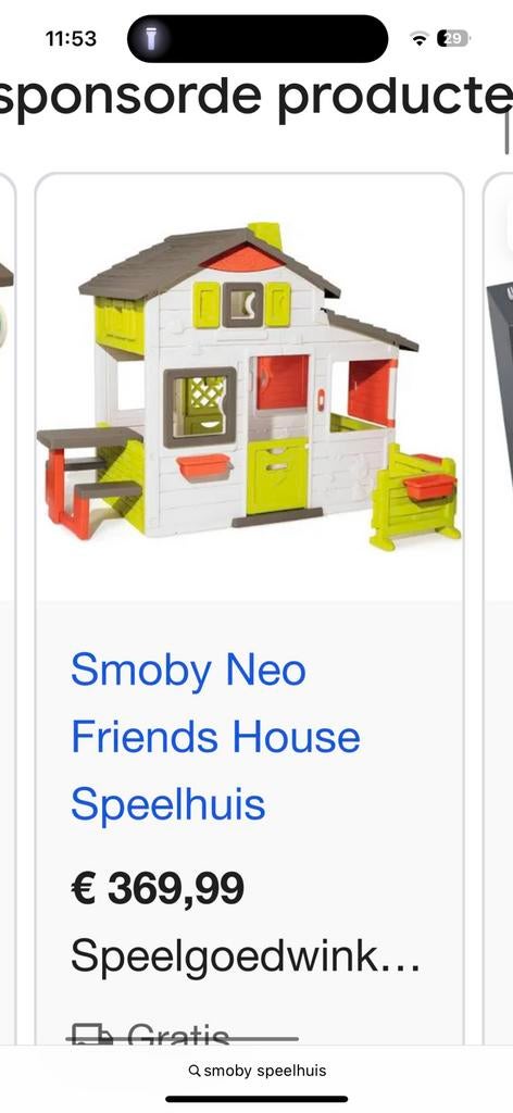 Smoby neo speelhuis, Ophalen, Gebruikt, Kunststof