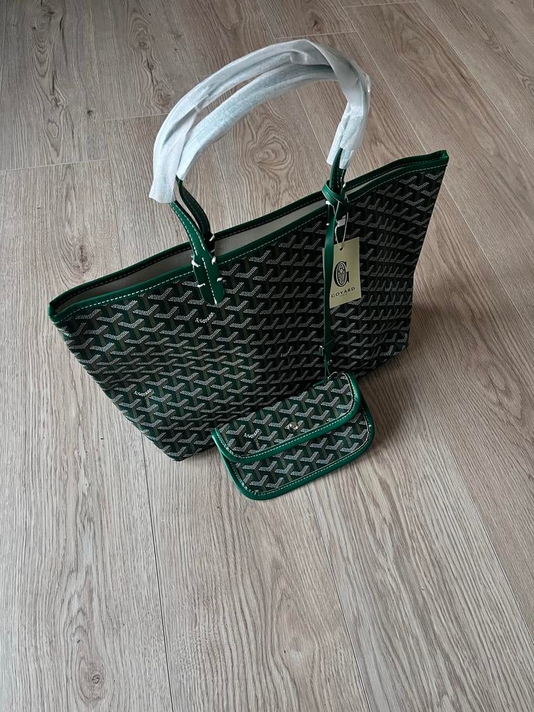 Goyard shopper groen met portemonnee, Ophalen of Verzenden, Nieuw, Groen, Shopper