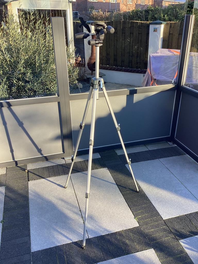 Statief met Manfrotto 804 RC 2 kop, Ophalen of Verzenden, Zo goed als nieuw, Minder dan 150 cm, Driepoot