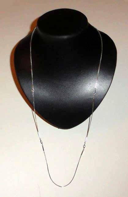 Ketting Zilver Staafjes Ovaal 925, Sieraden, Tassen en Uiterlijk, Kettingen, Ophalen of Verzenden, Zo goed als nieuw, Zilver, Zilver
