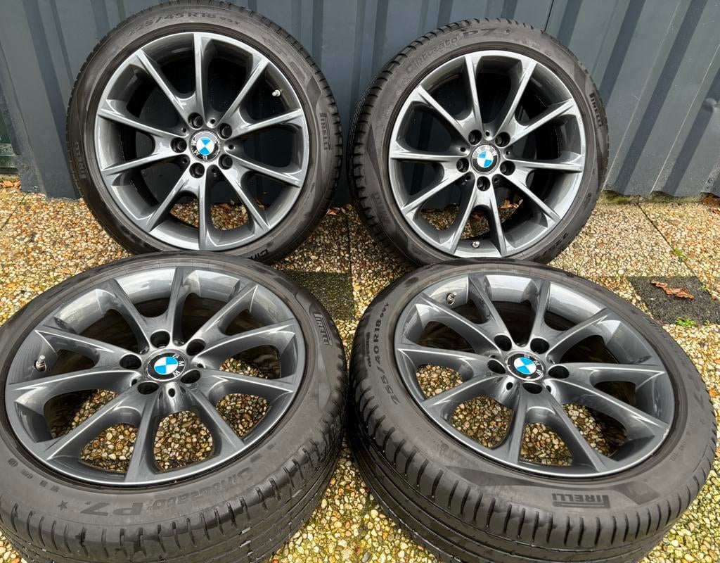 Bmw f30 f31 f32 f33 velgen 18 inch Breedset Orbit grey izgst, Ophalen, 18 inch, Gebruikt, Banden en Velgen