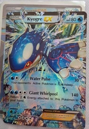 Kyogre EX Pokémon Kaart - Full Art (XY Primal Clash), Ophalen of Verzenden, Gebruikt, Losse kaart, Foil