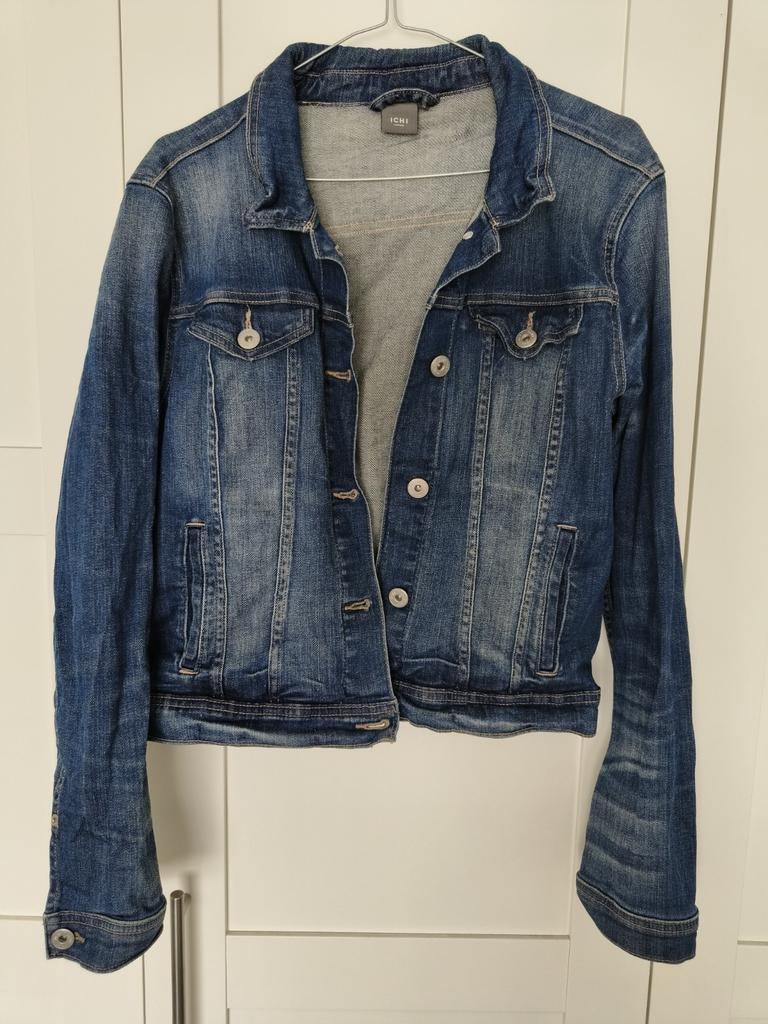 Stoer spijkerjasje van ICHI, maat 38, Maat 38/40 (M), ICHI, Blauw, Ophalen of Verzenden