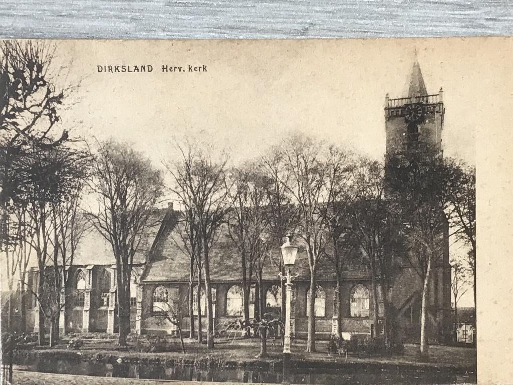 Dirksland Herv.Kerk 1929, Verzenden, 1920 tot 1940, Gelopen, Zuid-Holland