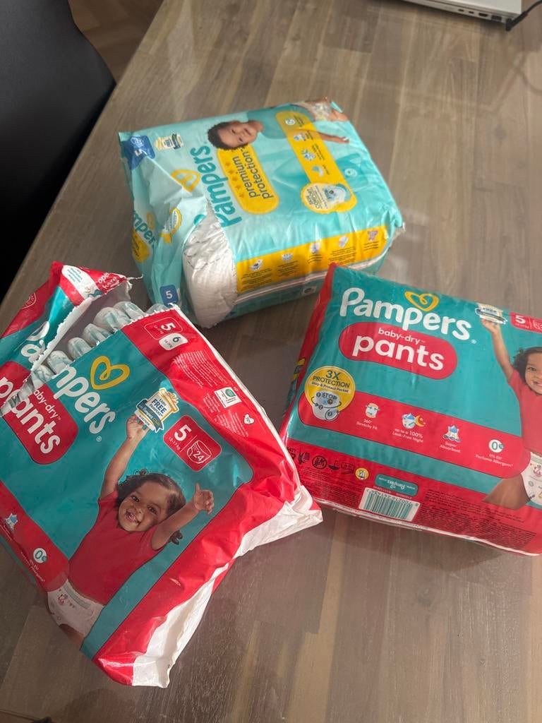 Pampers luiers maat 5: 1,5 pak pants en 20 premium protectio, Ophalen of Verzenden, Nieuw, Jongetje of Meisje