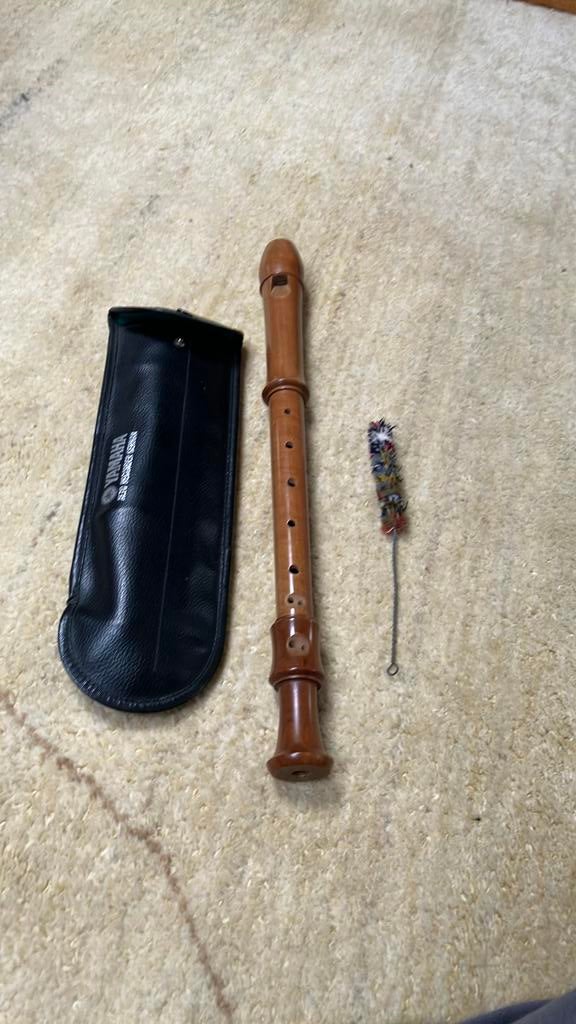 Vintage Yamaha houten altblokfluit,Japan,incl zwart hoesje, Muziek en Instrumenten, Blaasinstrumenten | Blokfluiten, Ophalen of Verzenden