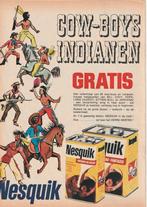 Retro reclame 1970 Nesquik chocolademelk cowboys indianen, Verzamelen, Verzenden, Overige typen