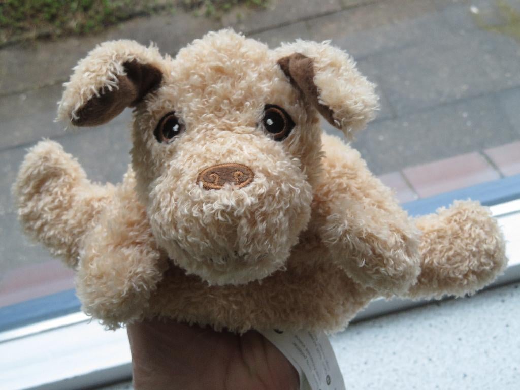 Handpop poppenkastpop van IKEA hond hondje Hundtass, Kinderen en Baby's, Ophalen of Verzenden, Zo goed als nieuw, Hond