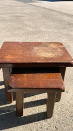 Gratis setje bijzettafels, Ophalen, Zo goed als nieuw, Hout